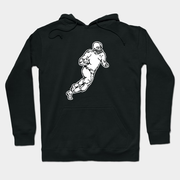 Rugby Player Vintage Artwork Hoodie by Merchsides